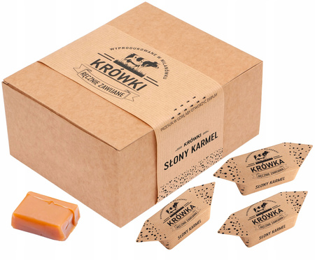 Salted caramel fudge candies in 1 kg box