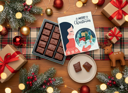 Bombonierka z krówkami w czekoladzie belgijskiej