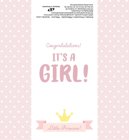 Baby Shower fudge candies design no.4 - It's a Girl!