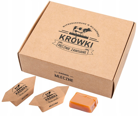 Krówki ciągutki mleczne w pudełku 350g