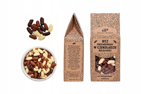 Puffed rice in Belgian chocolate mix 80g